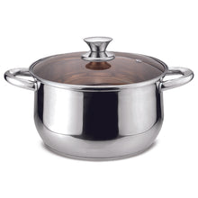 Load image into Gallery viewer, Muhler Cooking Pots with Glass Lid - 1.6 Liters or 2.2 Liters, Stainless Steel
