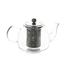 Load image into Gallery viewer, Luigi Ferrero Coffeina Glass Tea pot with Strainer - 800ml
