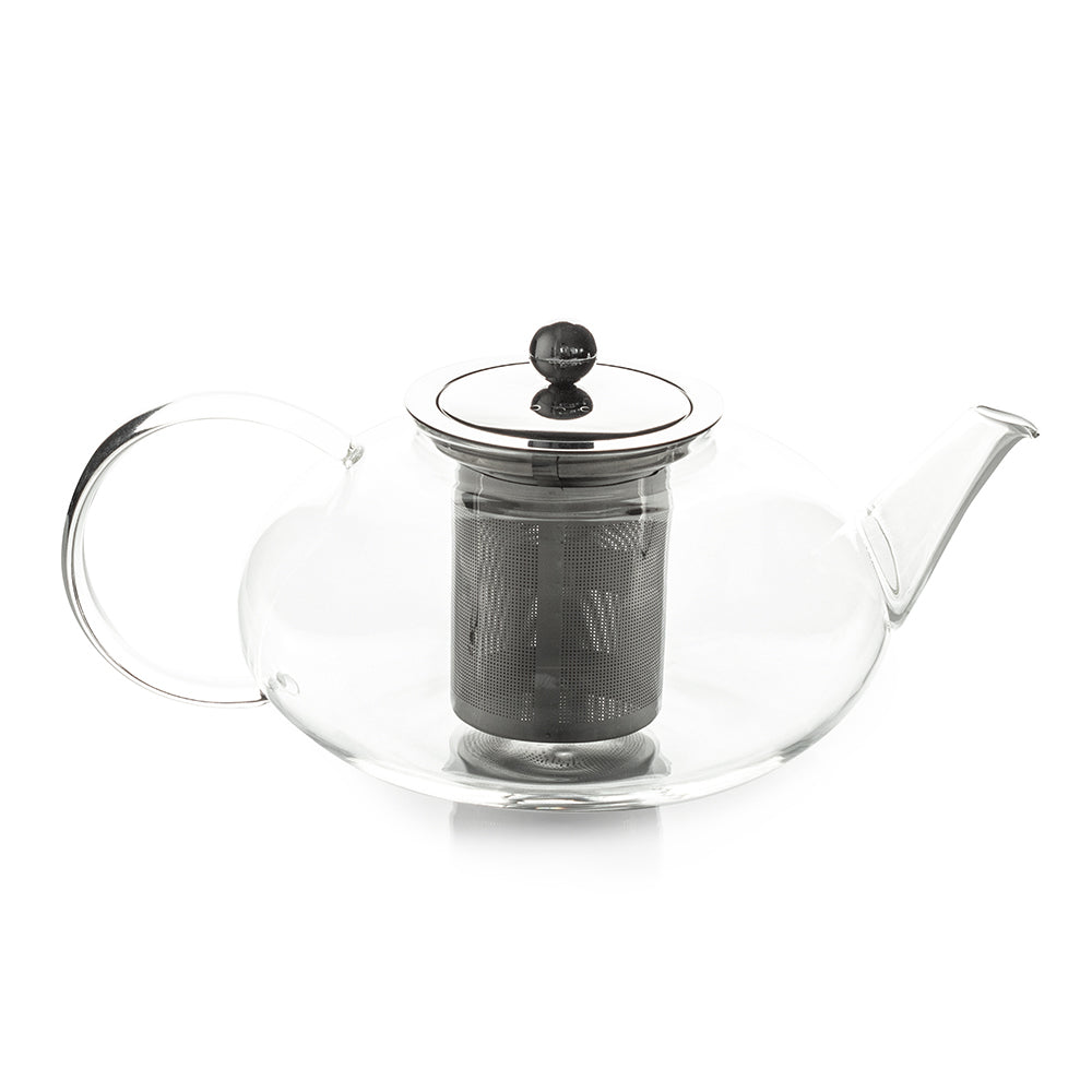 Luigi Ferrero Coffeina Glass Tea pot with Strainer - 1.25 Liters
