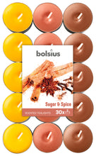 Load image into Gallery viewer, Bolsius Fragranced Tealight Candles, Sugar &amp; Spice - Pack of 30
