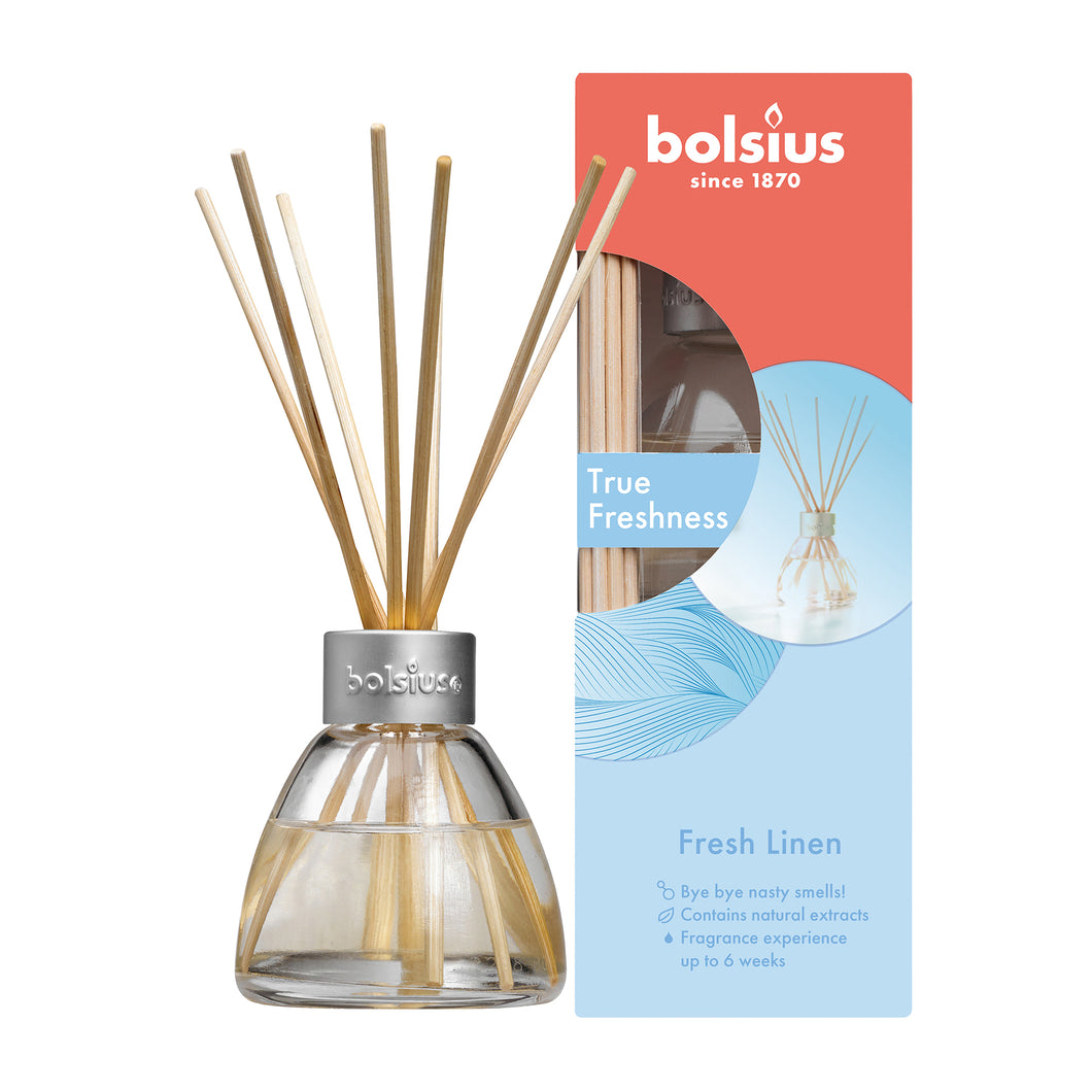 Bolsius True Freshness Anti-Tobacco Fragrance Diffuser, Fresh Linen - 45ml