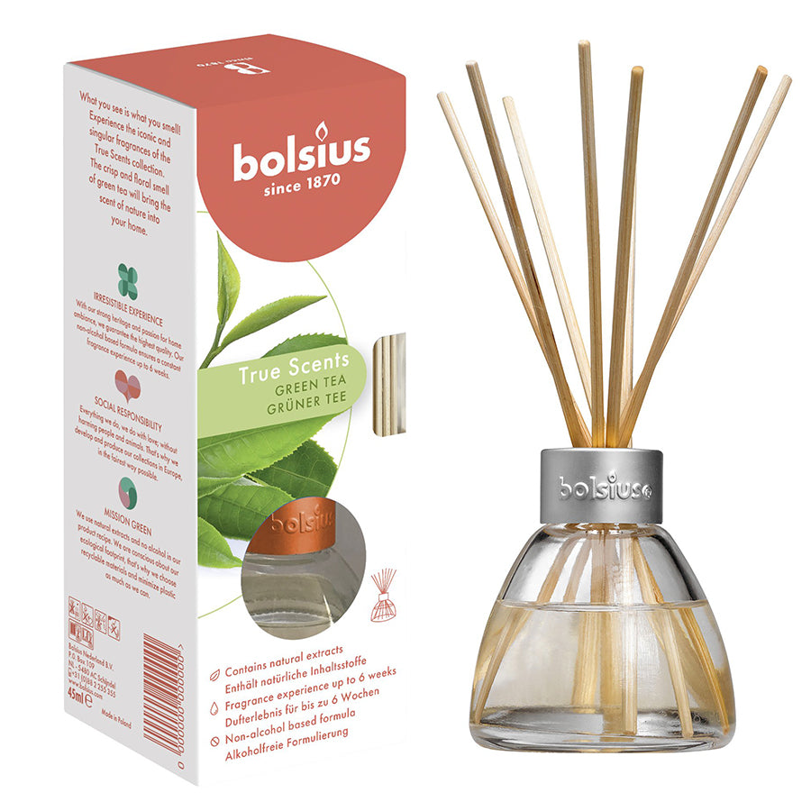 Bolsius True Scents Green Tea Fragrance Diffuser, 45ml
