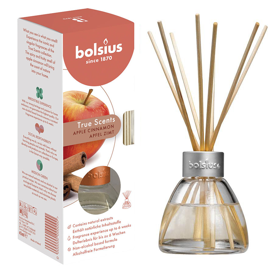 Bolsius True Scents Apple Cinnamon Fragrance Diffuser, 45ml
