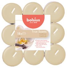 Load image into Gallery viewer, Bolsius True Scents Vanilla Tealight Candles, Scented - Pack of 18
