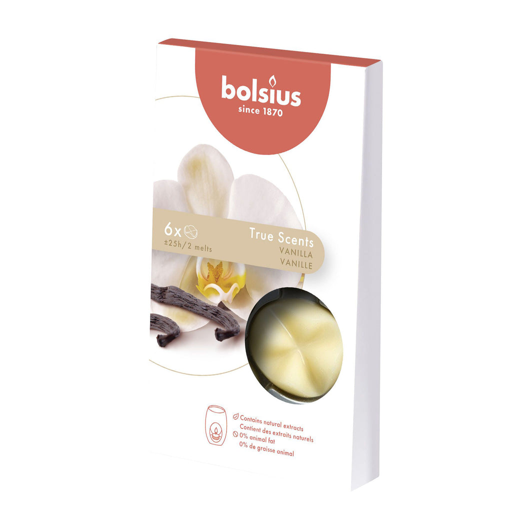 Bolsius True Scents Wax Melts Refills, Pack of 6 - Vanilla