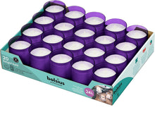 Load image into Gallery viewer, Bolsius Relight Refills / Votive Candles, 64/52mm, Tray of 20 Candles - Purple
