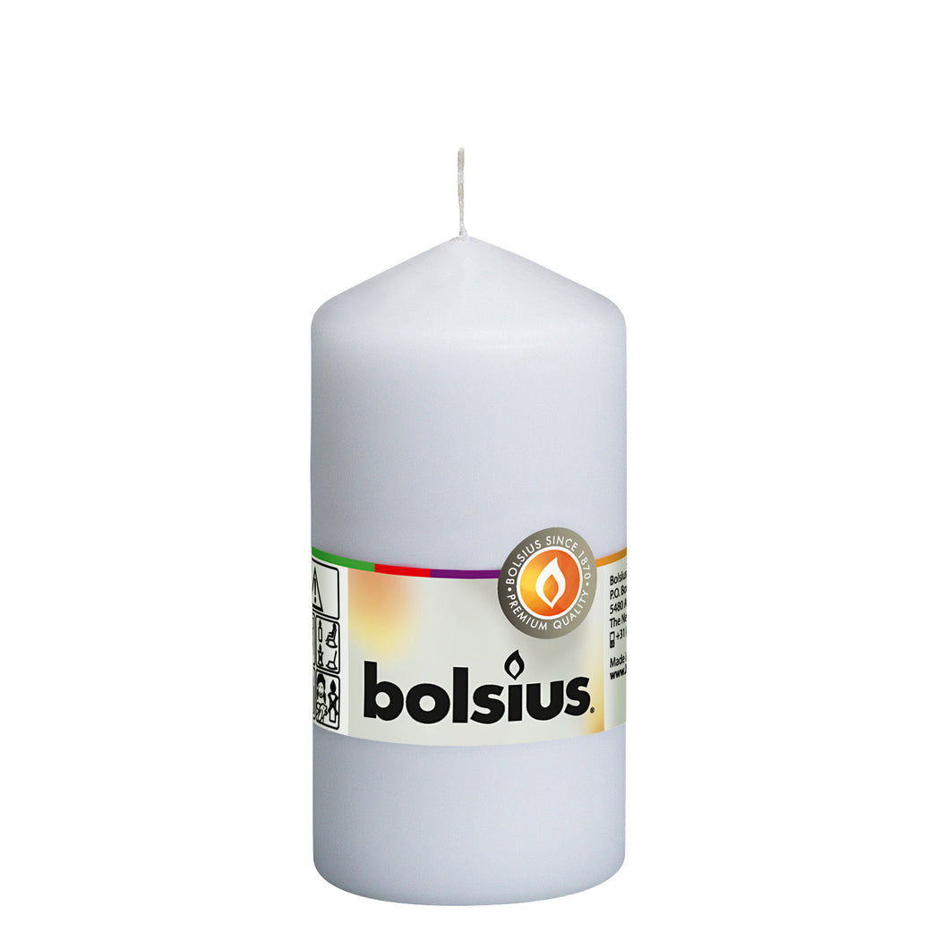 Bolsius Unscented Pillar Candle 120/58mm - Available in different colors