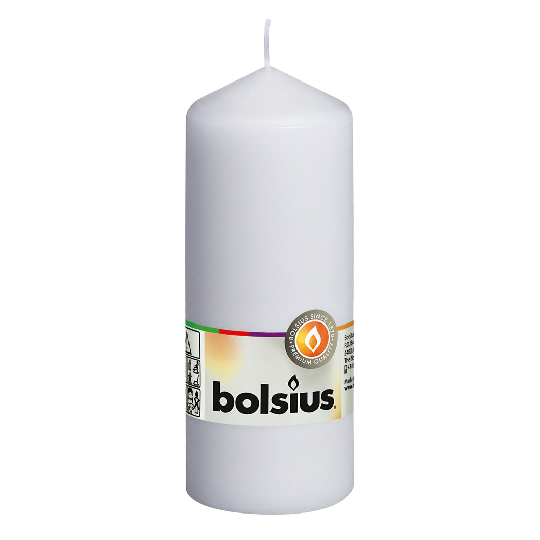 Bolsius Unscented Pillar Candle 150/58mm - Available in different colors