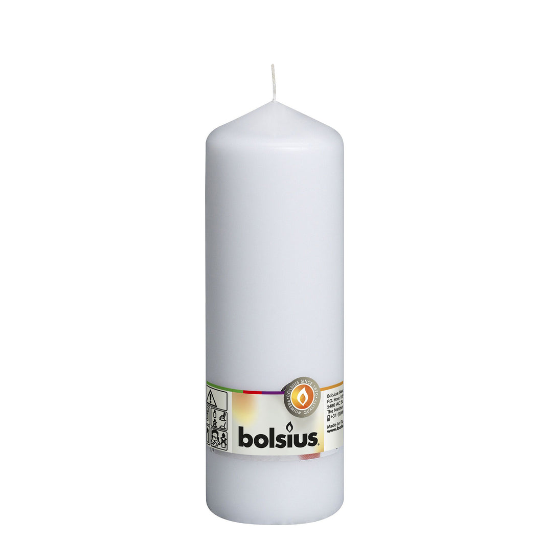 Bolsius Unscented Pillar Candle 200/68mm - Available in different colors