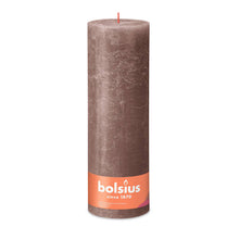 Load image into Gallery viewer, Bolsius Shine Rustic Pillar Candle, Rustic Taupe - 300/100mm
