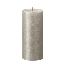 Load image into Gallery viewer, Bolsius Shimmer Large Rustic Pillar Candle, Champagne - 190/68mm
