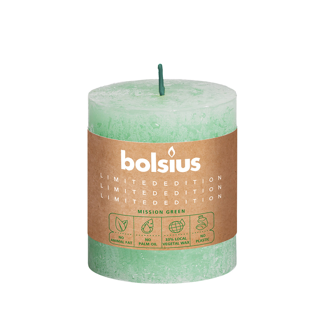 Bolsius Divine Earth Rustic Candles, Water - 80/68mm