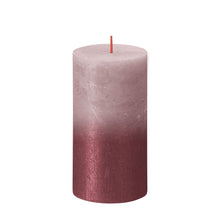 Load image into Gallery viewer, Bolsius Sunset Medium Rustic Pillar Candle, Ash Rose &amp; Red - 130/68mm
