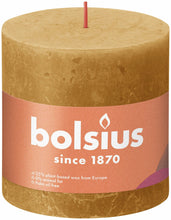 Load image into Gallery viewer, Bolsius Shine Rustic Pillar Candle, Honeycomb Yellow - 100/100mm
