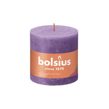 Load image into Gallery viewer, Bolsius Shine Rustic Pillar Candle, Vibrant Violet - 100/100mm

