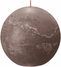 Load image into Gallery viewer, Bolsius Shine Rustic Ball Candles, Rustic Taupe - 145mm
