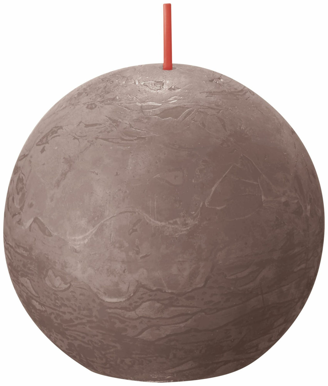 Bolsius Shine Rustic Ball Candles Small, Rustic Taupe - 76mm