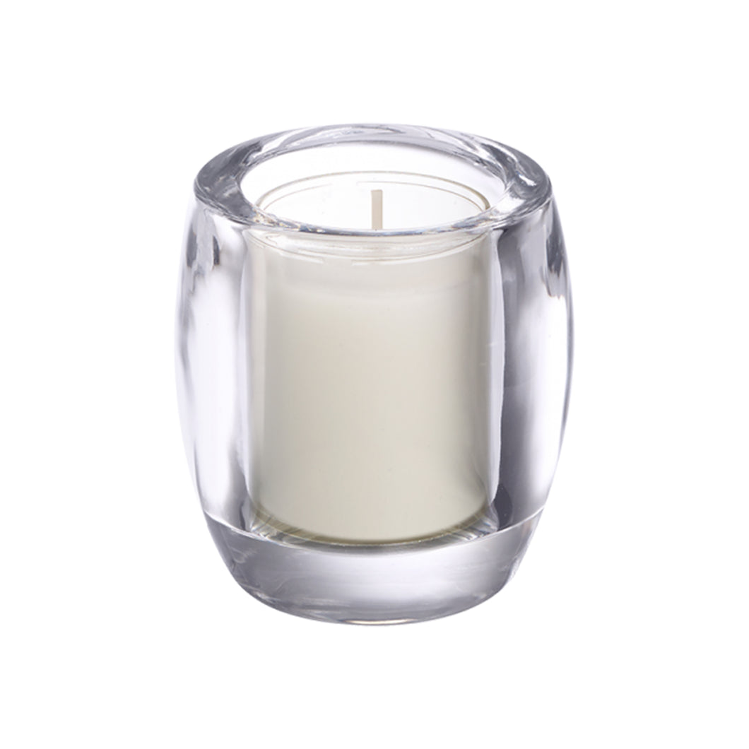 Bolsius Oval Glass Candle Holder, 77/725mm