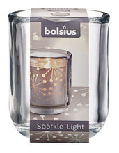 Load image into Gallery viewer, Bolsius Sparkle Light Glass Candle Holder, 87/71mm

