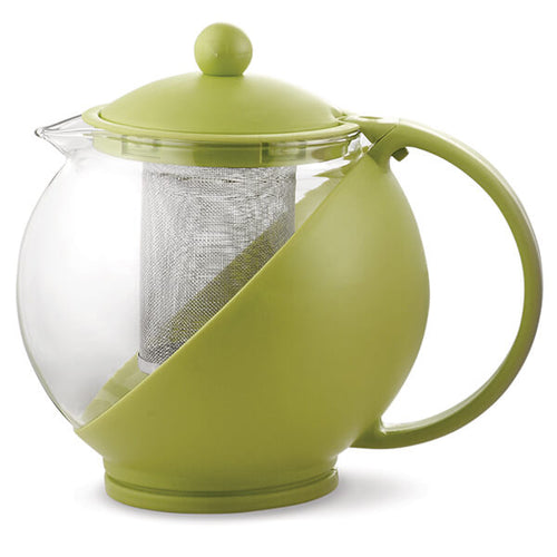 Glass Teapot with Bamboo Lid & Infuser Basket - 1.4L