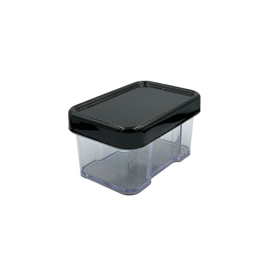Gab Plastic Rectangular Canisters, Black - Available in several sizes