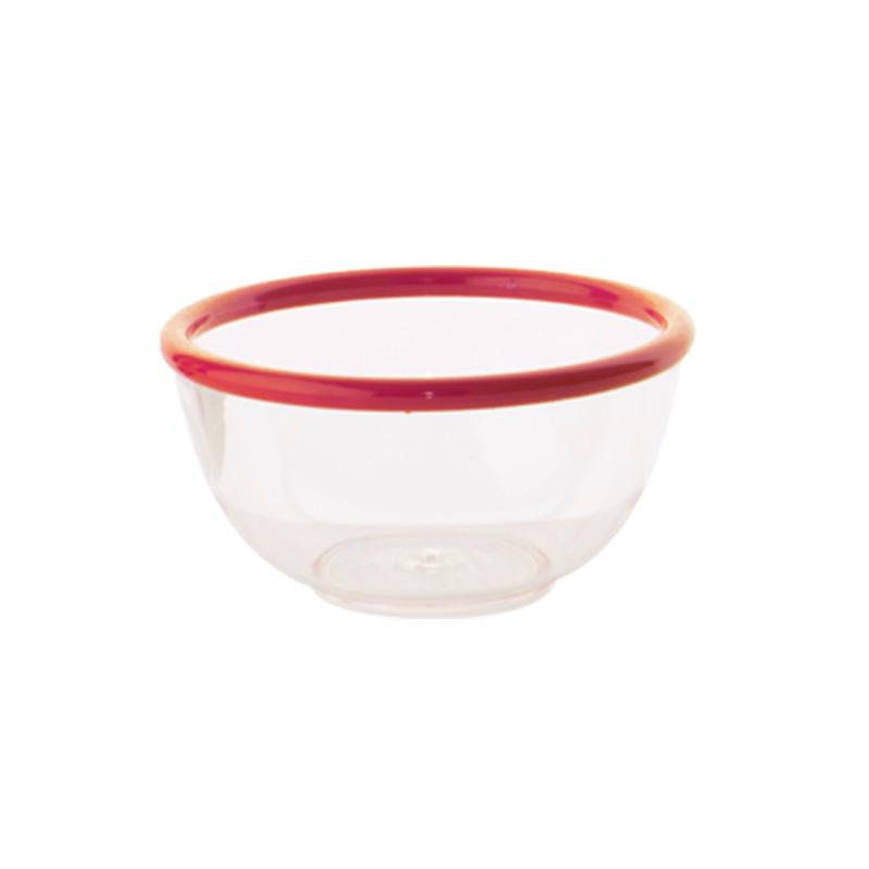 Gab Plastic Salad Bowl With Rim, Red – Available in several sizes