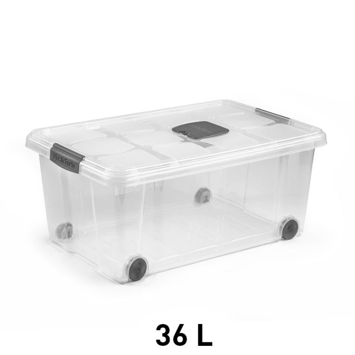 Plastic Forte Box Nº3 with Wheels – 36L, 59 x 40 x 25cm