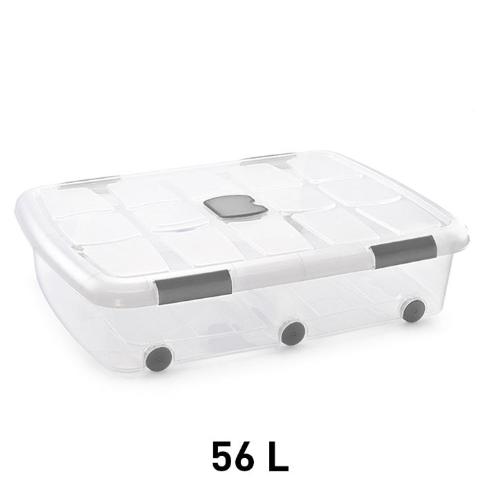 Plastic Forte Box Nº14 with Wheels – 56L,  80 x 18 x 60cm