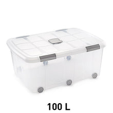 Load image into Gallery viewer, Plastic Forte Box Nº15 with Wheels – 100L, 80 x 60 x 33cm
