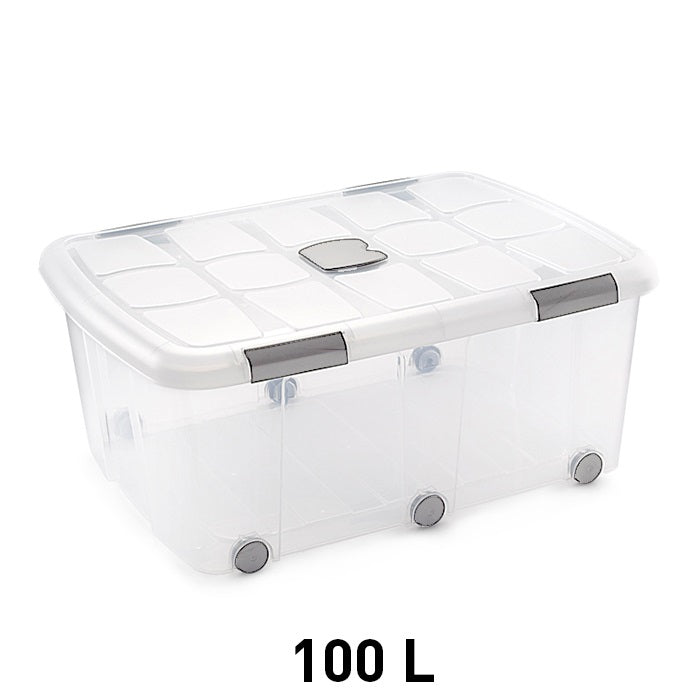 Plastic Forte Box Nº15 with Wheels – 100L, 80 x 60 x 33cm