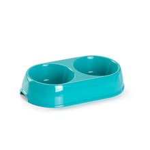 Load image into Gallery viewer, Plastic Forte Double Pet Bowl, Small - Available in different colors
