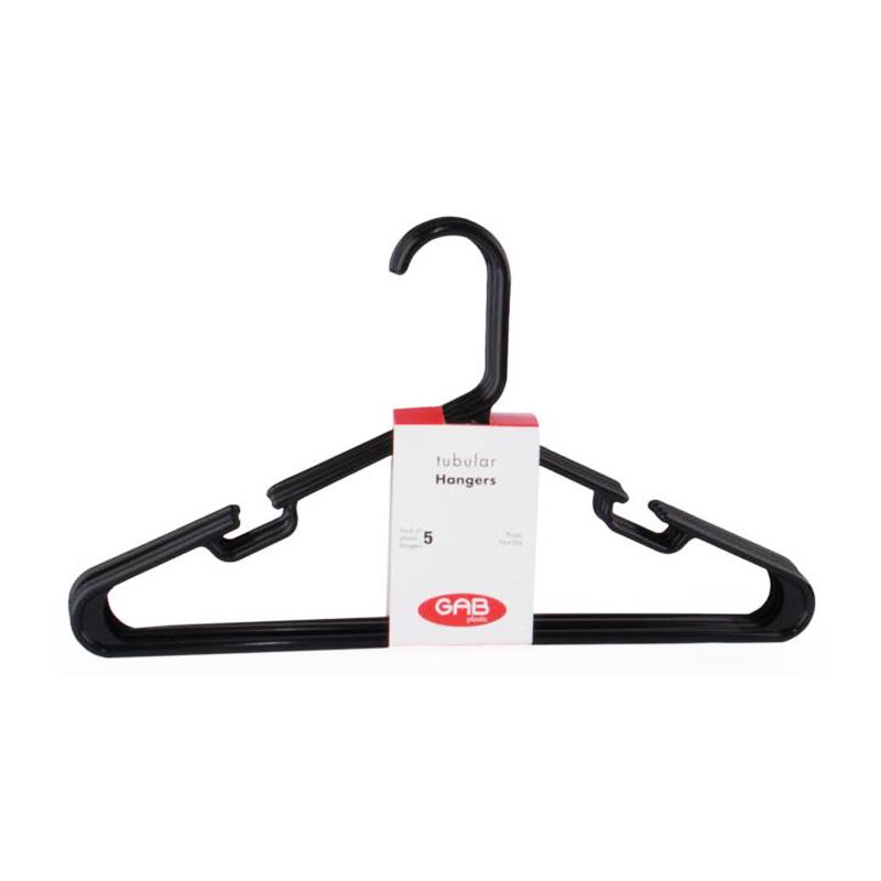 Gab Plastic Set of 5 Adult Hangers – Available in several colors