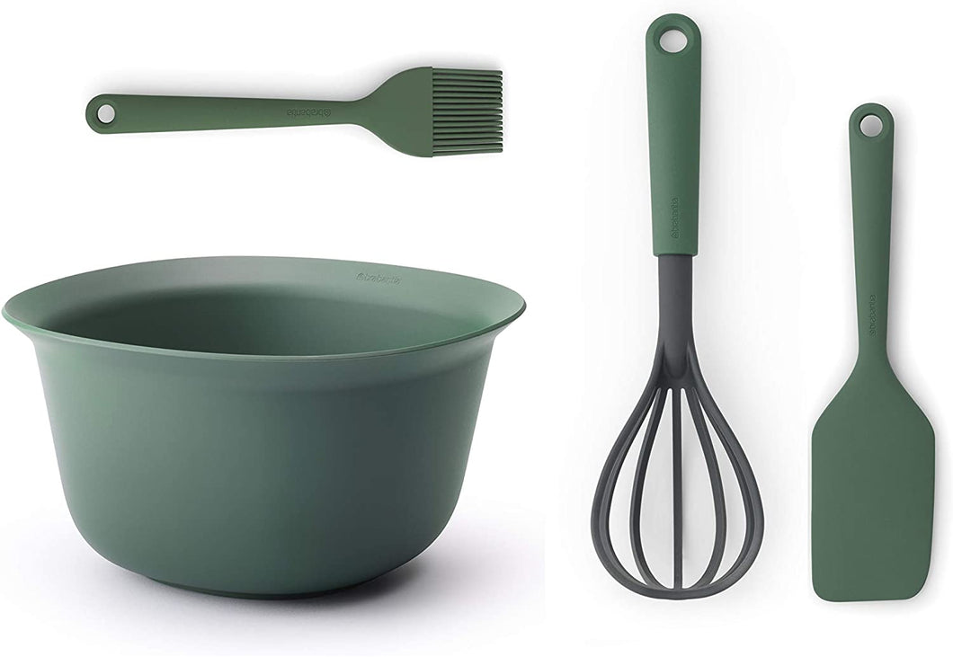 Brabantia Tasty+ Baking Set with Silicone Bowl, Fir Green