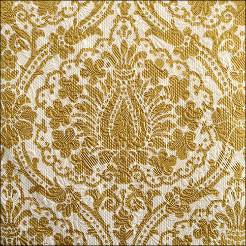 Ambiente Embossed Napkins Elegance  Jaipur Cream/Gold - Large
