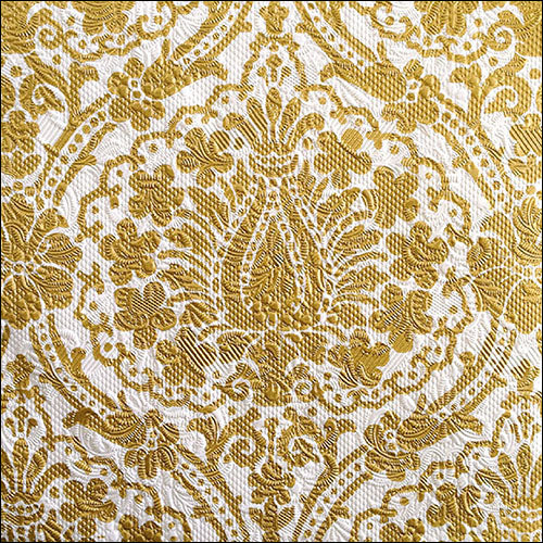 Ambiente Embossed Napkins Elegance Jaipur White/Gold - Large