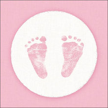 Load image into Gallery viewer, Ambiente Baby Steps Baby Girl Napkins - Available in 2 Sizes
