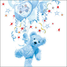 Load image into Gallery viewer, Ambiente Blue Teddy Baby Boy Napkins - Large
