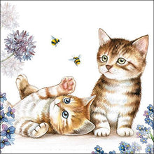 Load image into Gallery viewer, Ambiente Cats and Bees Napkins -  Available in 2 sizes
