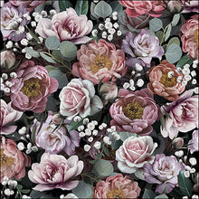 Load image into Gallery viewer, Ambiente Vintage Flowers Black Napkins-  Available in 2 sizes
