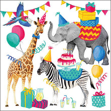 Load image into Gallery viewer, Ambiente Animal Birthday Blue Napkins -  Available in 2 sizes
