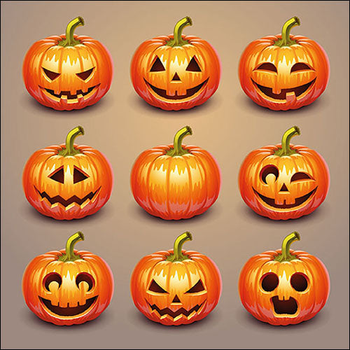 Ambiente Halloween Pumpkins Napkins - Large