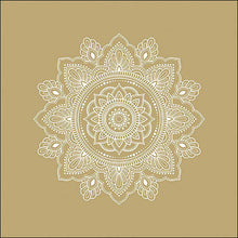 Load image into Gallery viewer, Ambiente Mandala White/Gold Napkins - Large
