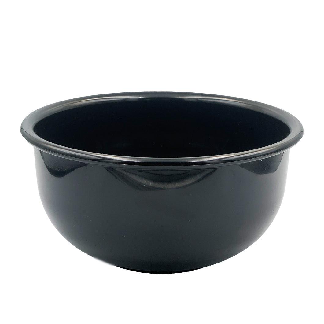 Gab Plastic Acrylic Salad with Bowl with Rim - 15.5cm, Black