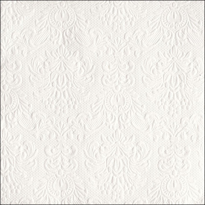 Ambiente Embossed Napkins Elegance White -  Available in 3 sizes