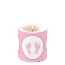 Load image into Gallery viewer, Ambiente Baby Girl Candle Baby Steps, Pink - Unscented
