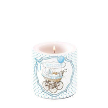 Load image into Gallery viewer, Ambiente Welcome Baby Boy Candle, Blue - Unscented
