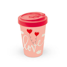 Load image into Gallery viewer, Ambiente Love Balloons Bamboo Travel Mug- 400ml
