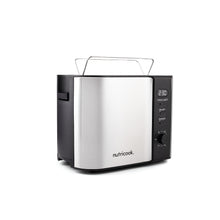 Load image into Gallery viewer, Nutricook Digital 2-Slice Toaster with LED Display, Stainless Steel Toaster with 2 Long &amp; Extra Wide Slots, 6 Toasting Levels, Defrost|Reheat|Cancel, Removable Crumb Tray - 800W
