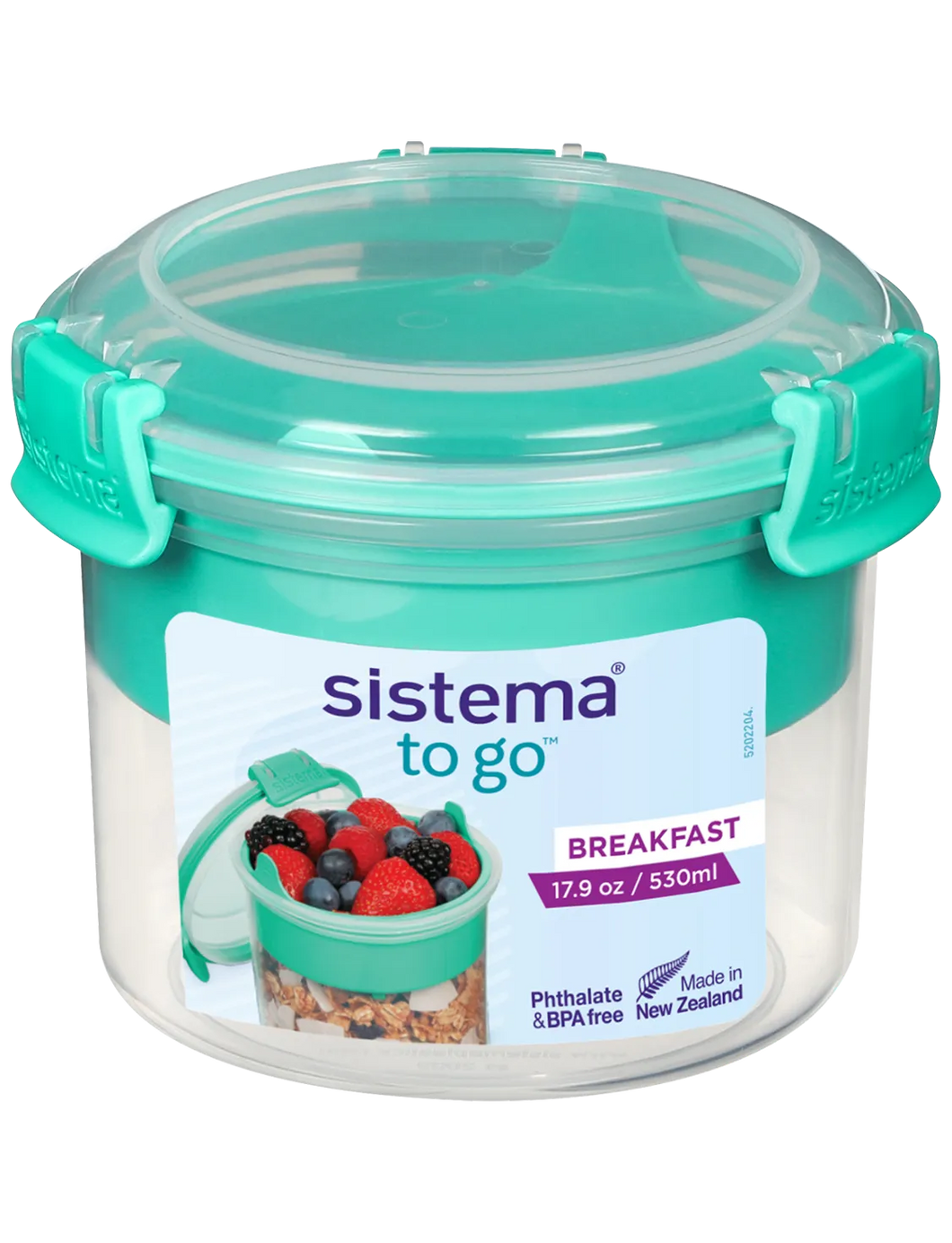 Sistema Breakfast To Go Container, 500ml - Available in Several Colors
