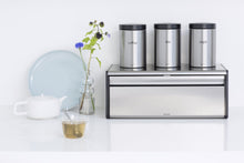 Load image into Gallery viewer, Brabantia Set of 3 Canisters for Coffee, Tea &amp; Sugar, 1.4L - Matt Steel Fingerprint Proof
